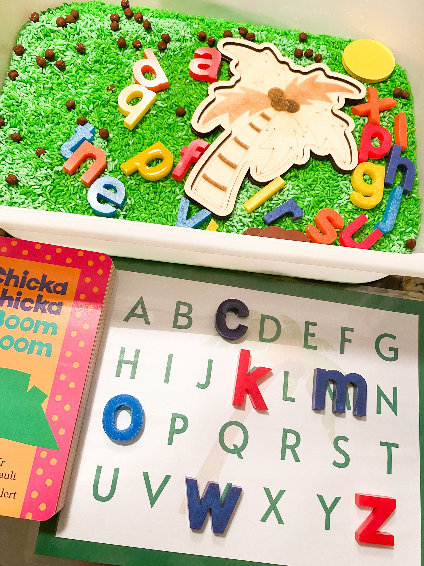 Chicka Chicka Boom Boom Book Based Sensory Kit