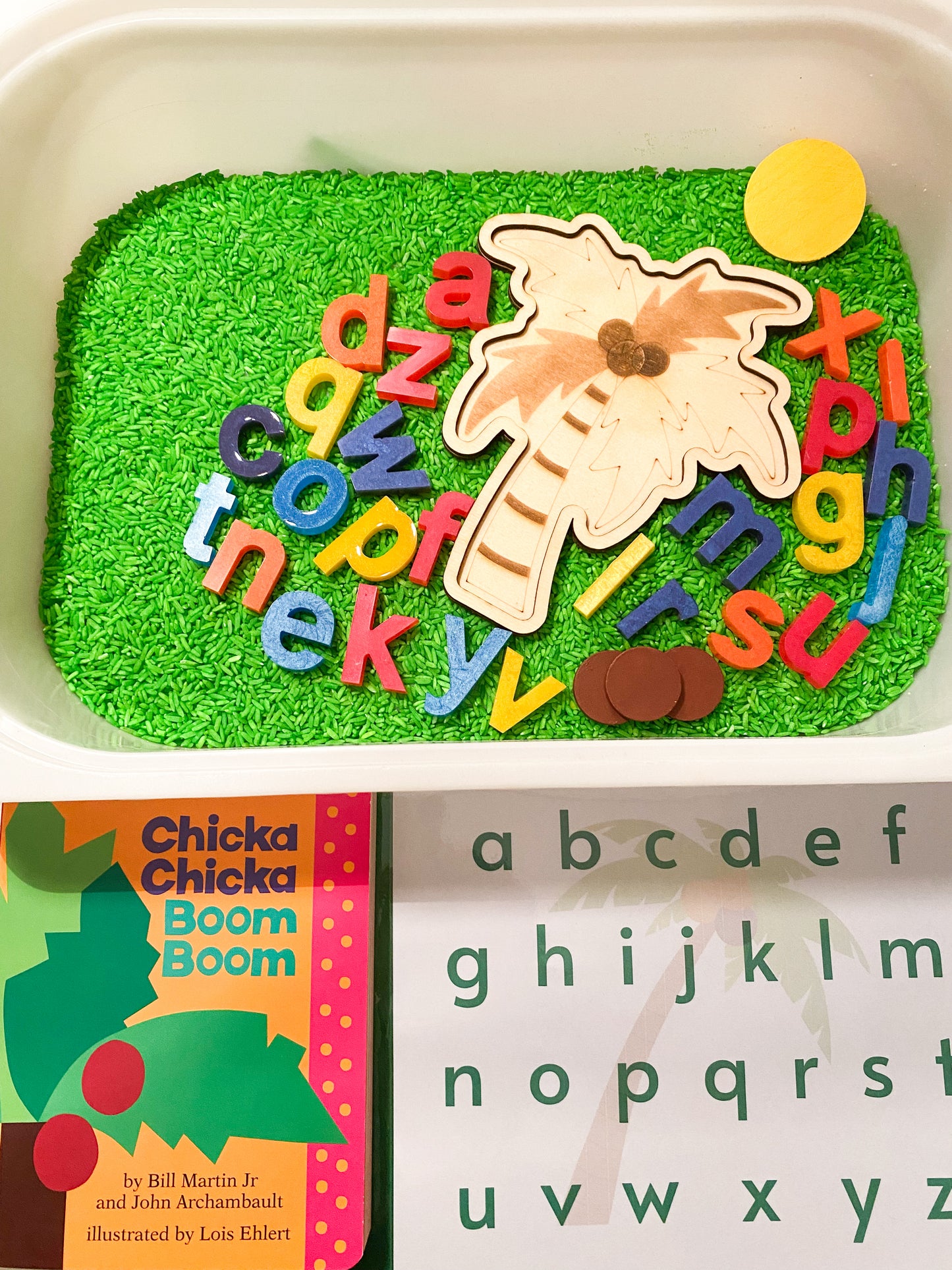 Chicka Chicka Boom Boom Book Based Sensory Kit