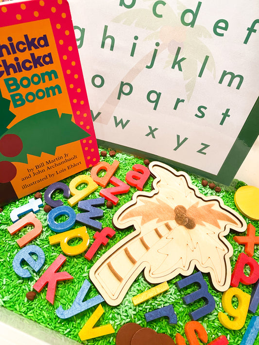 Chicka Chicka Boom Boom Book Based Sensory Kit