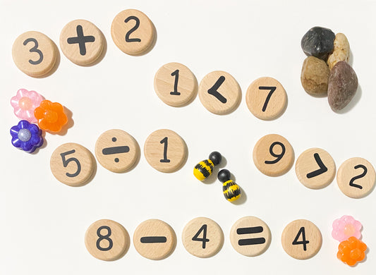 Wooden Math & Number Discs