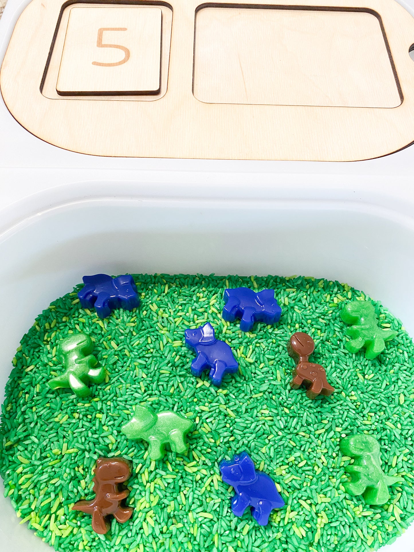 Resin Dino Math Sensory Kit - Counting Board for Flisat Table & Sensory Kit - Flisat Insert Counting Board