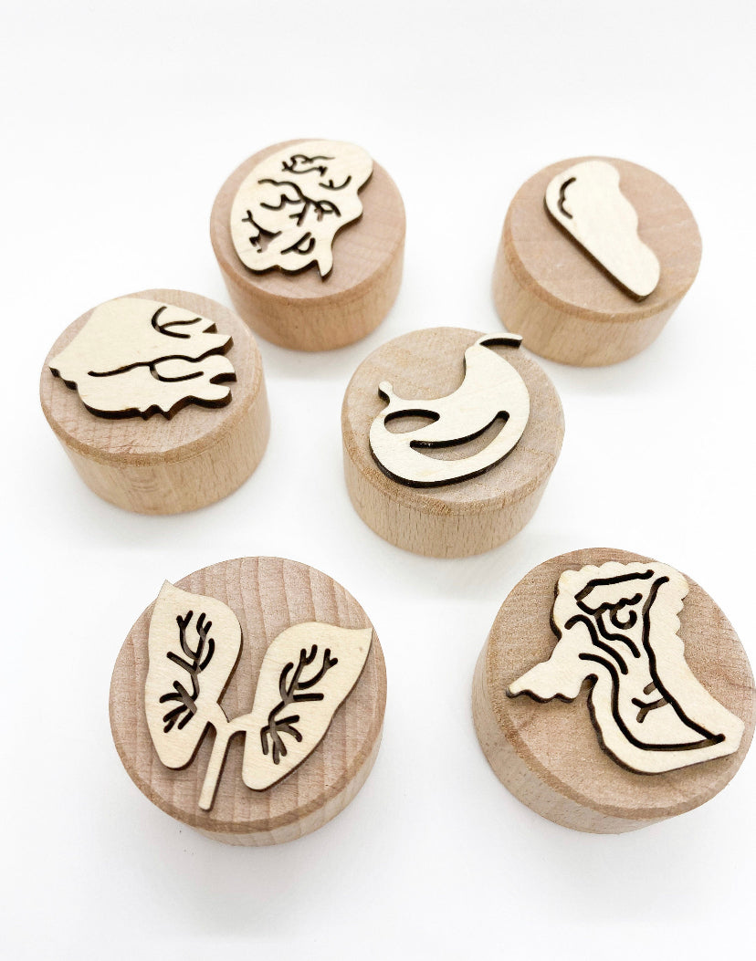 Themed Wooden Playdough Stamps