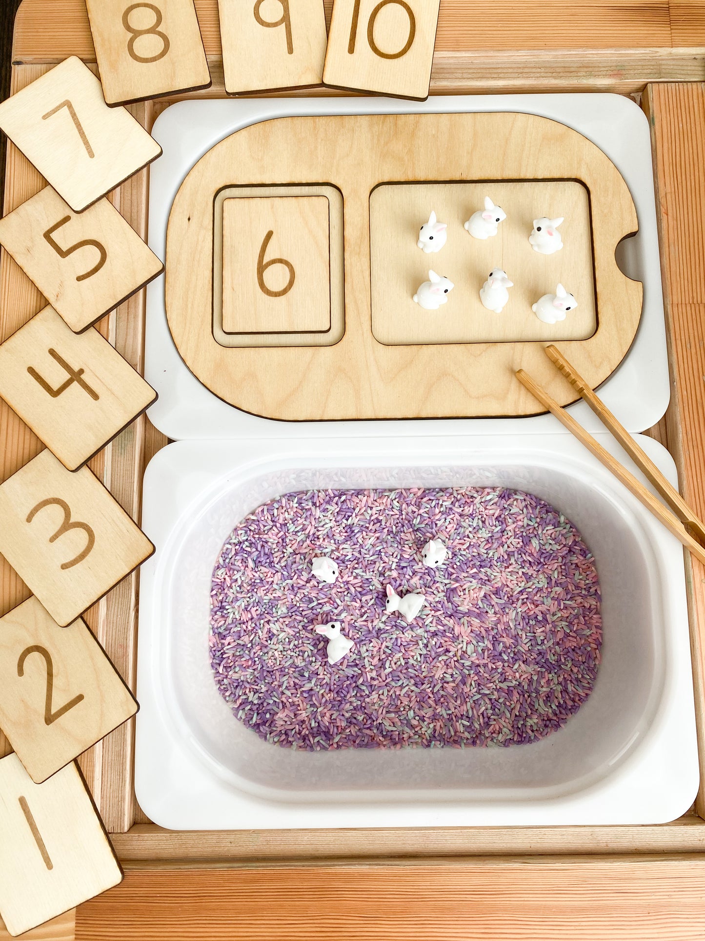 Spring & Easter Math Sensory Kit - Easter Day Sensory Kit - Flisat Insert Counting Board