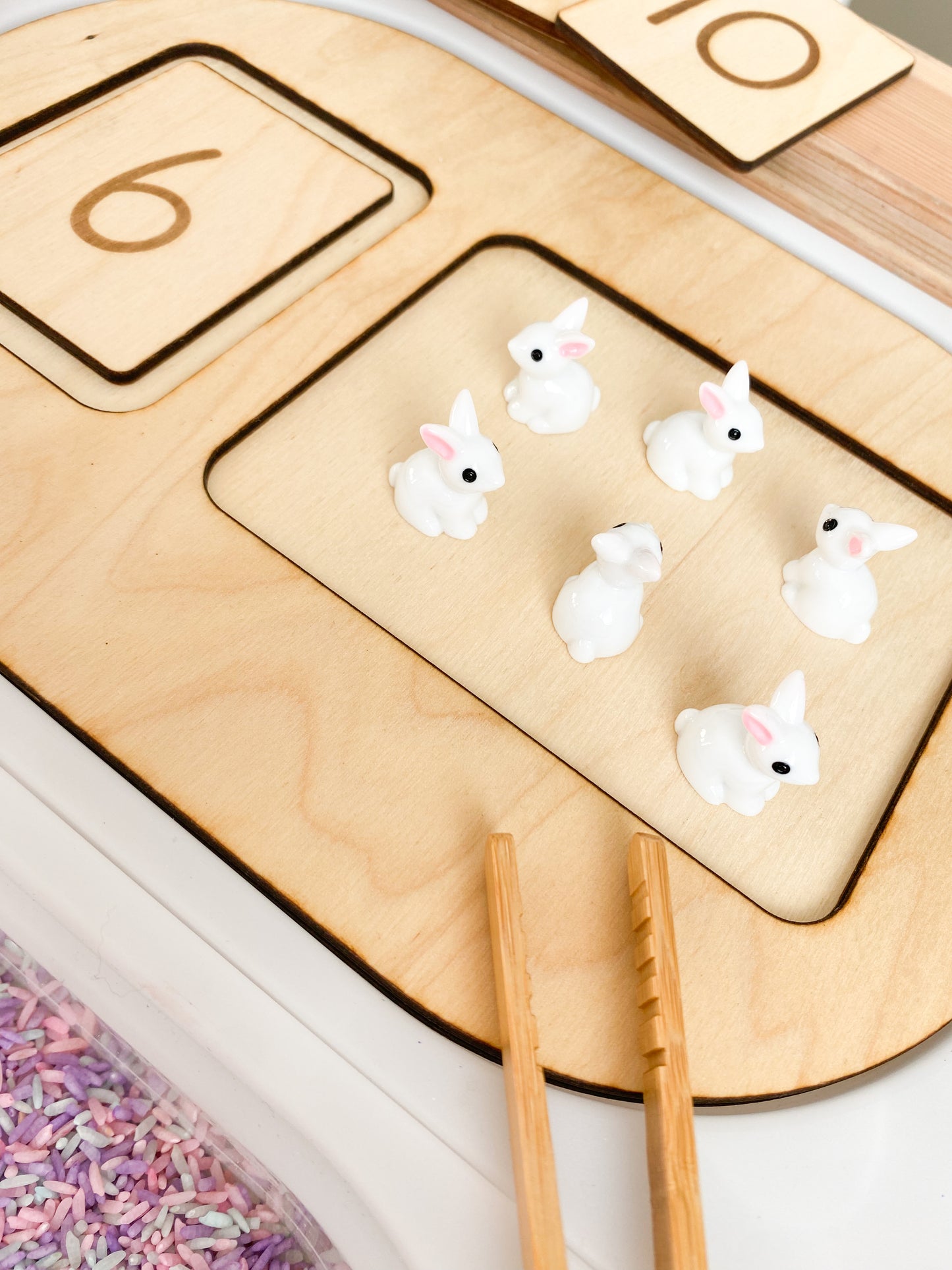 Spring & Easter Math Sensory Kit - Easter Day Sensory Kit - Flisat Insert Counting Board