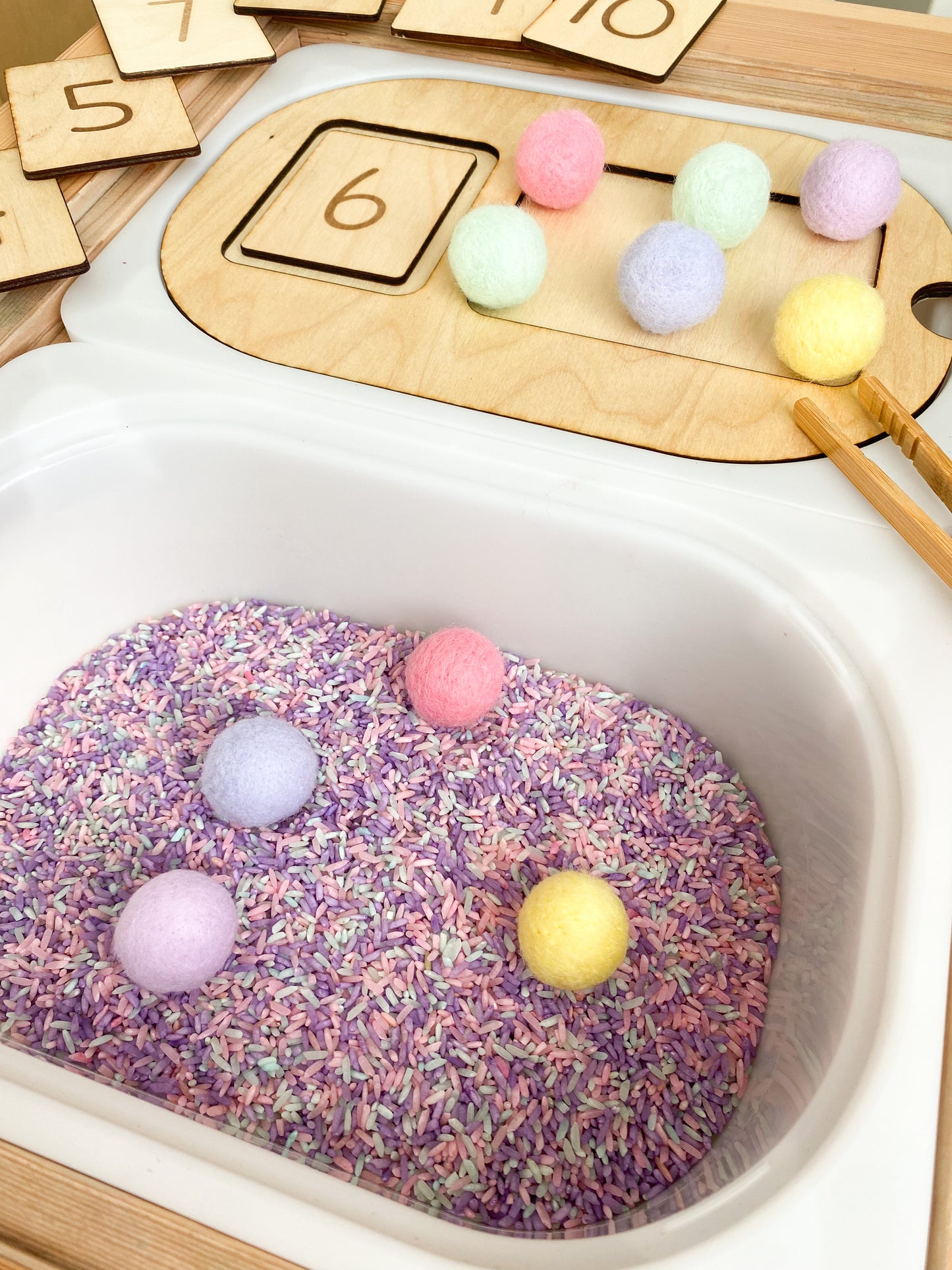 Spring & Easter Math Sensory Kit - Easter Day Sensory Kit - Flisat Insert Counting Board