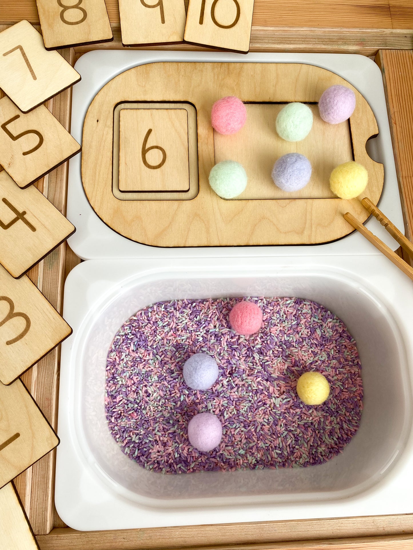 Spring & Easter Math Sensory Kit - Easter Day Sensory Kit - Flisat Insert Counting Board