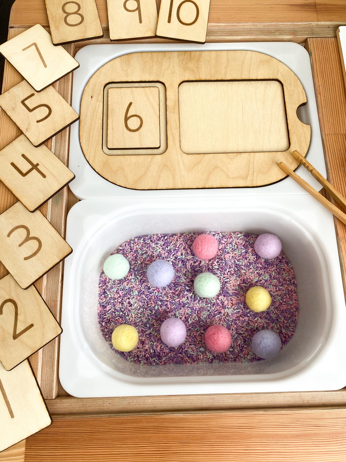 Spring & Easter Math Sensory Kit - Easter Day Sensory Kit - Flisat Insert Counting Board