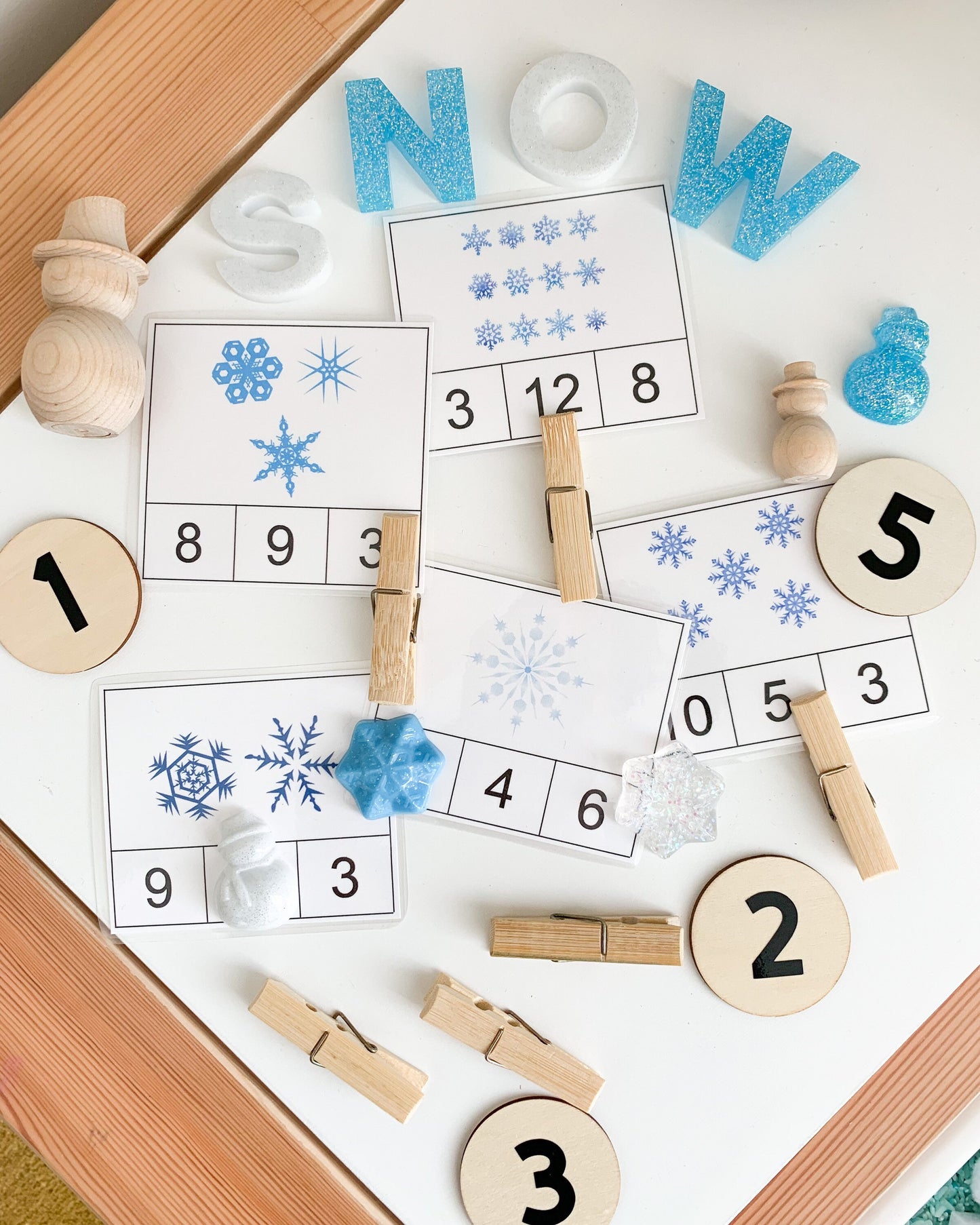 Printable Winter Themed Literacy & Math Bundle - Winter Math Activity - Winter ABC Activity