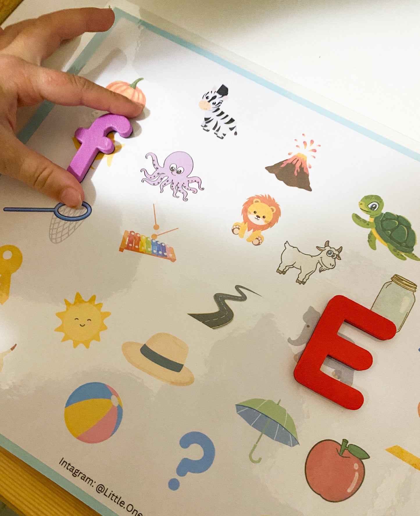 Printable Alphabet Mat, Number Mat & Beginning Sounds Poster- ABC Poster - Uppercase and Lowercase Set