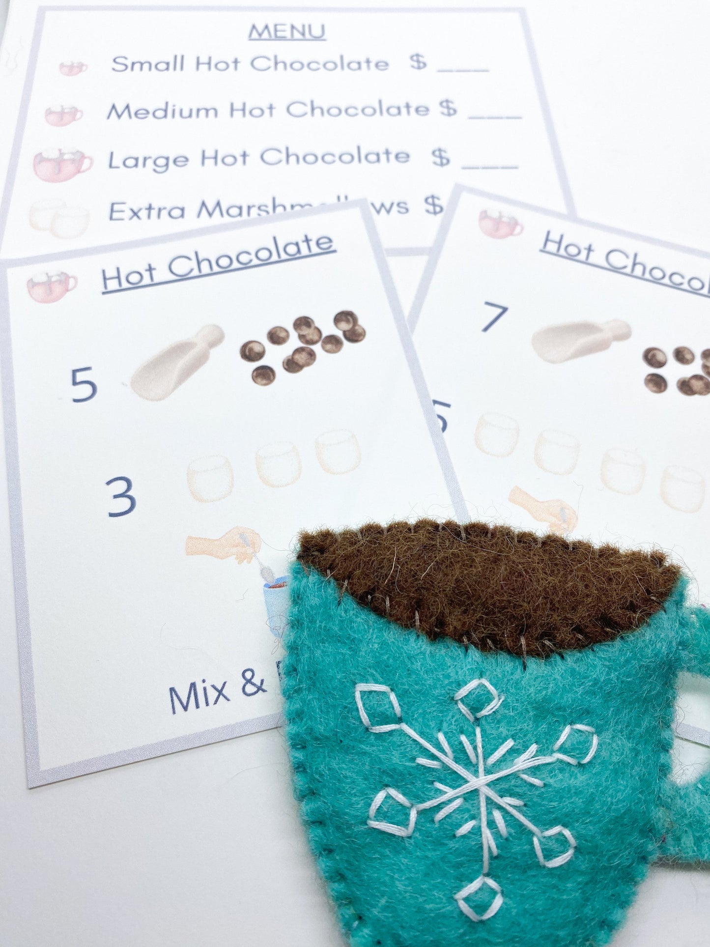 Printable Winter Themed Literacy & Math Bundle - Winter Math Activity - Winter ABC Activity