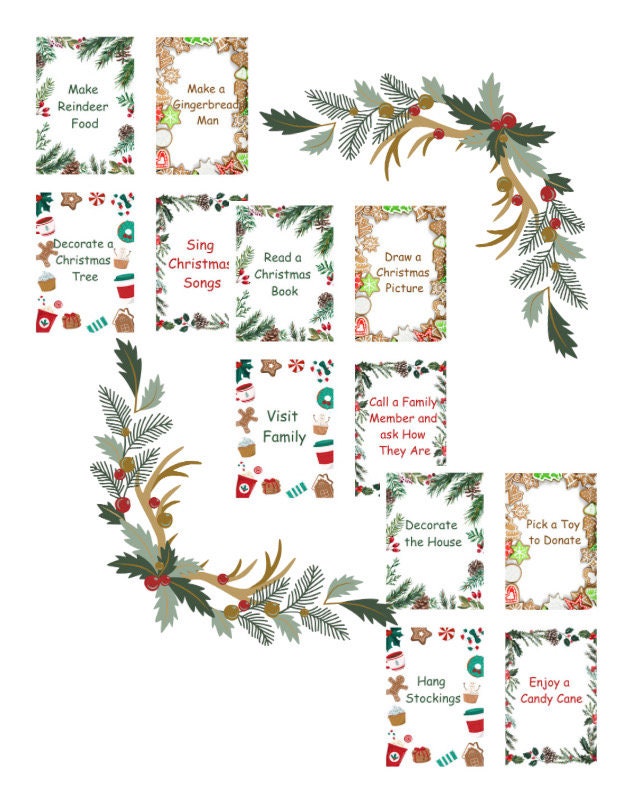 Printable Christmas Themed Literacy & Math Bundle - Plus Advent Calendar Activity Cards