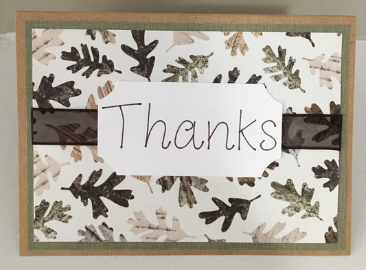 Thank You - Thanks - Handmade Card