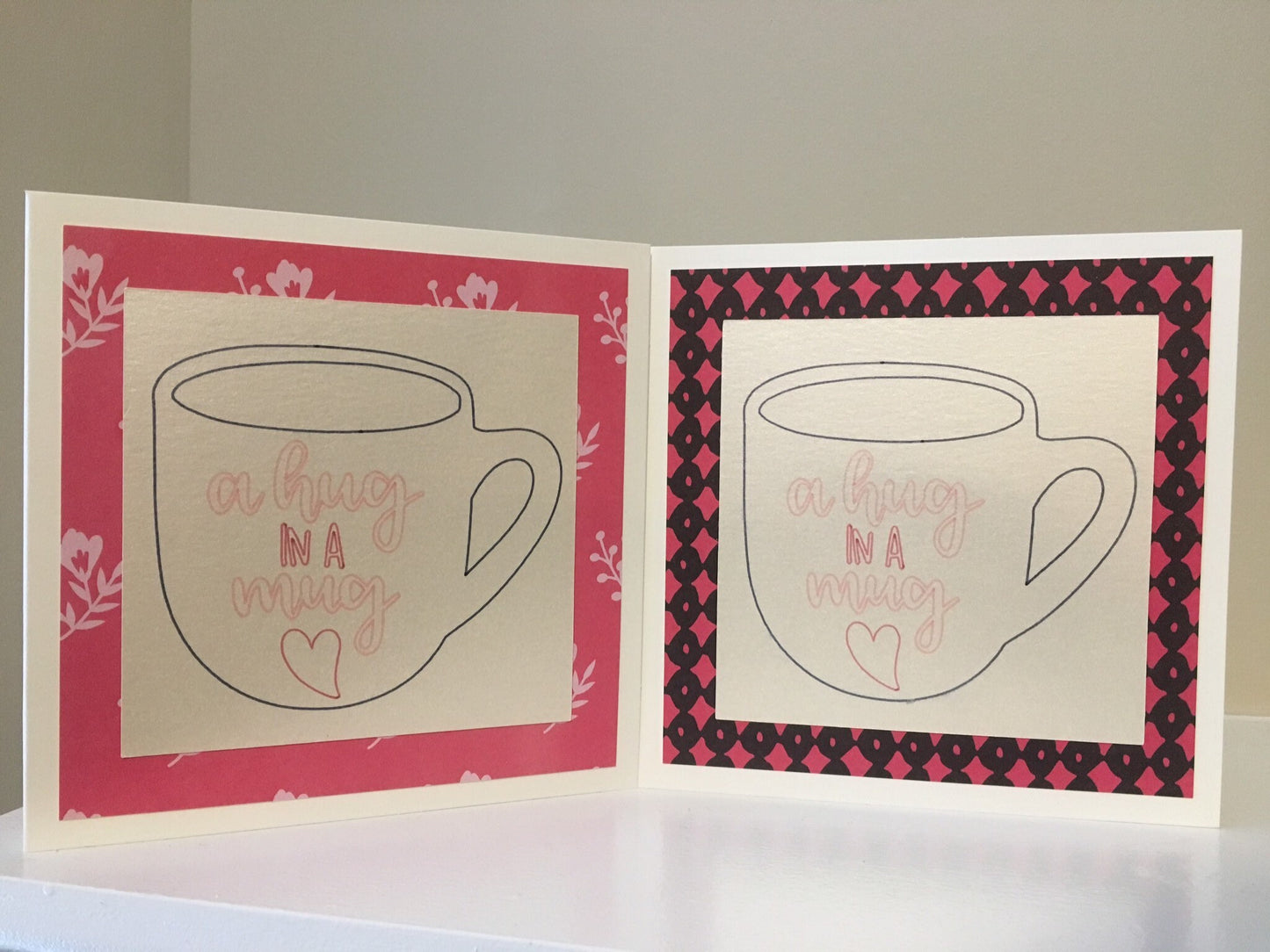 Valentine's Day Card - Love Card - Hug in a Mug - Coffee Lover - V Day Card - Heart