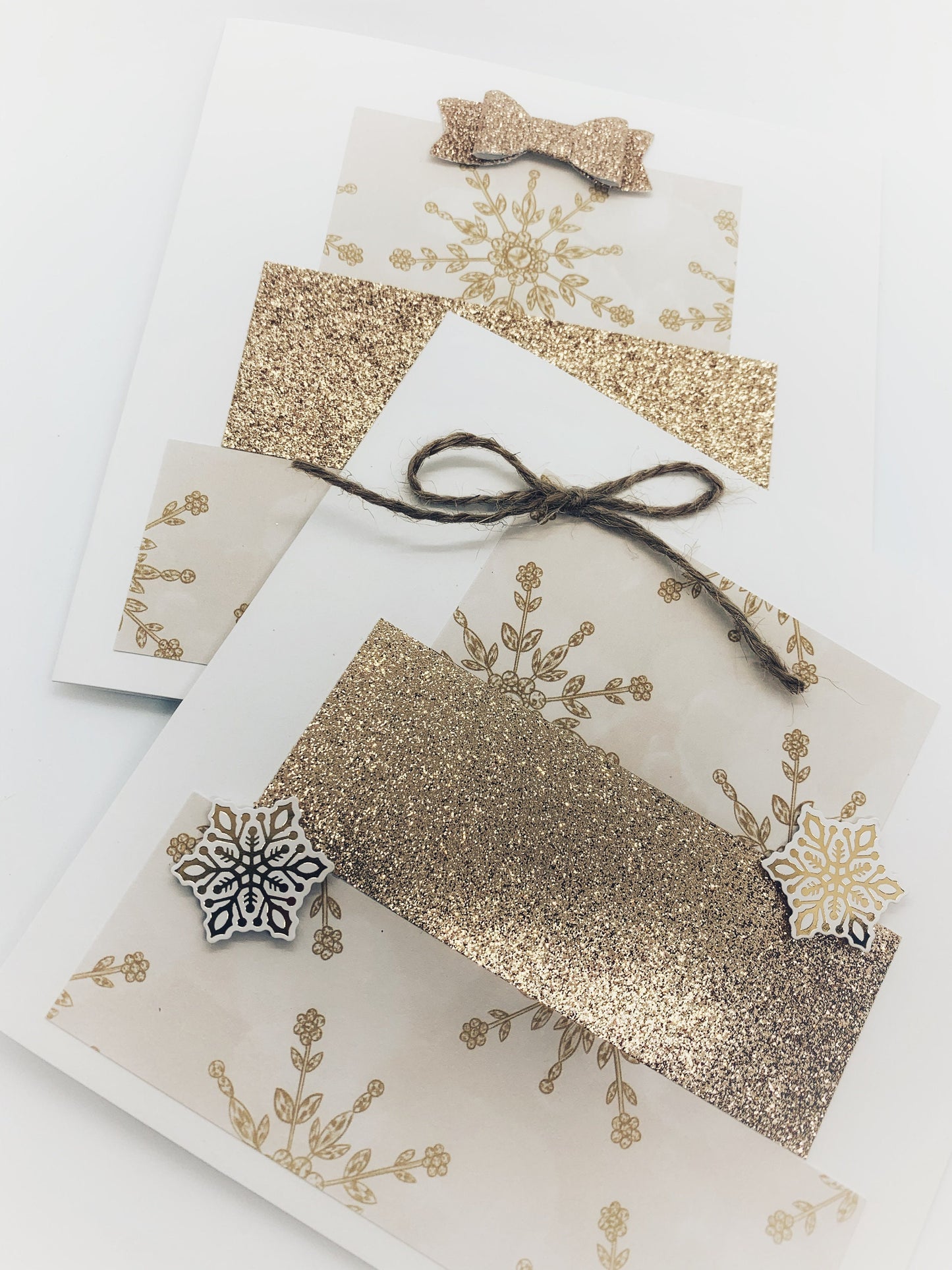 Gold Snowflake Christmas Card *Set of 2