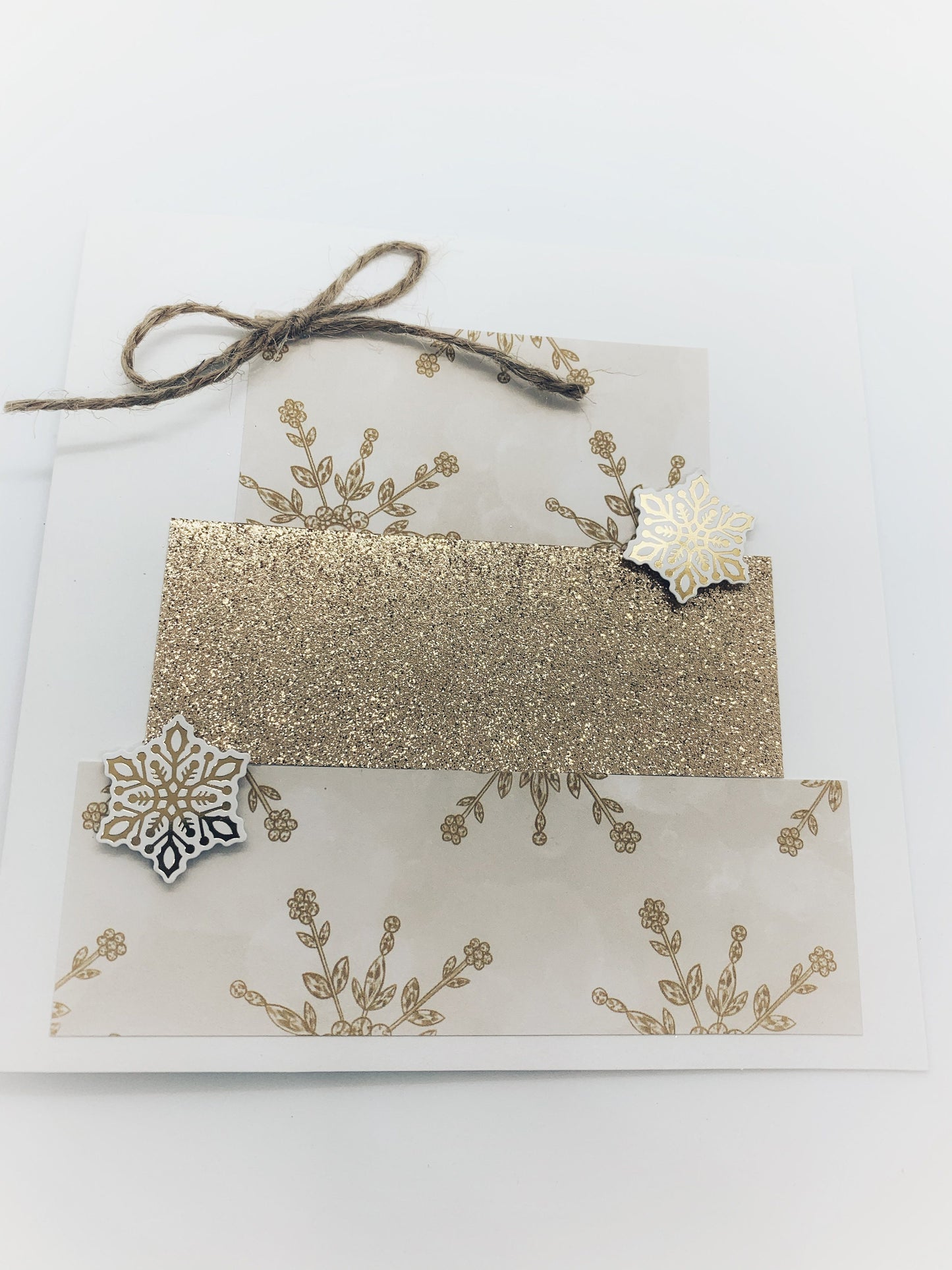 Gold Snowflake Christmas Card *Set of 2