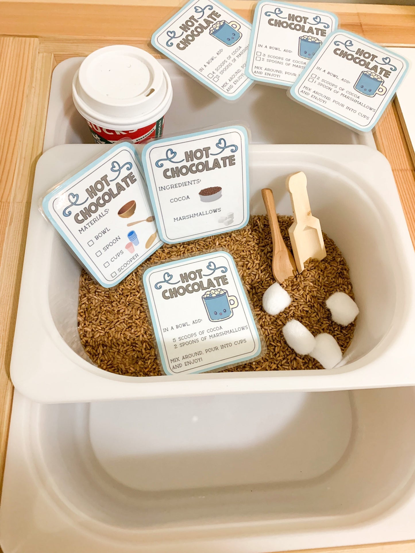 Hot Chocolate Sensory Rice Kit