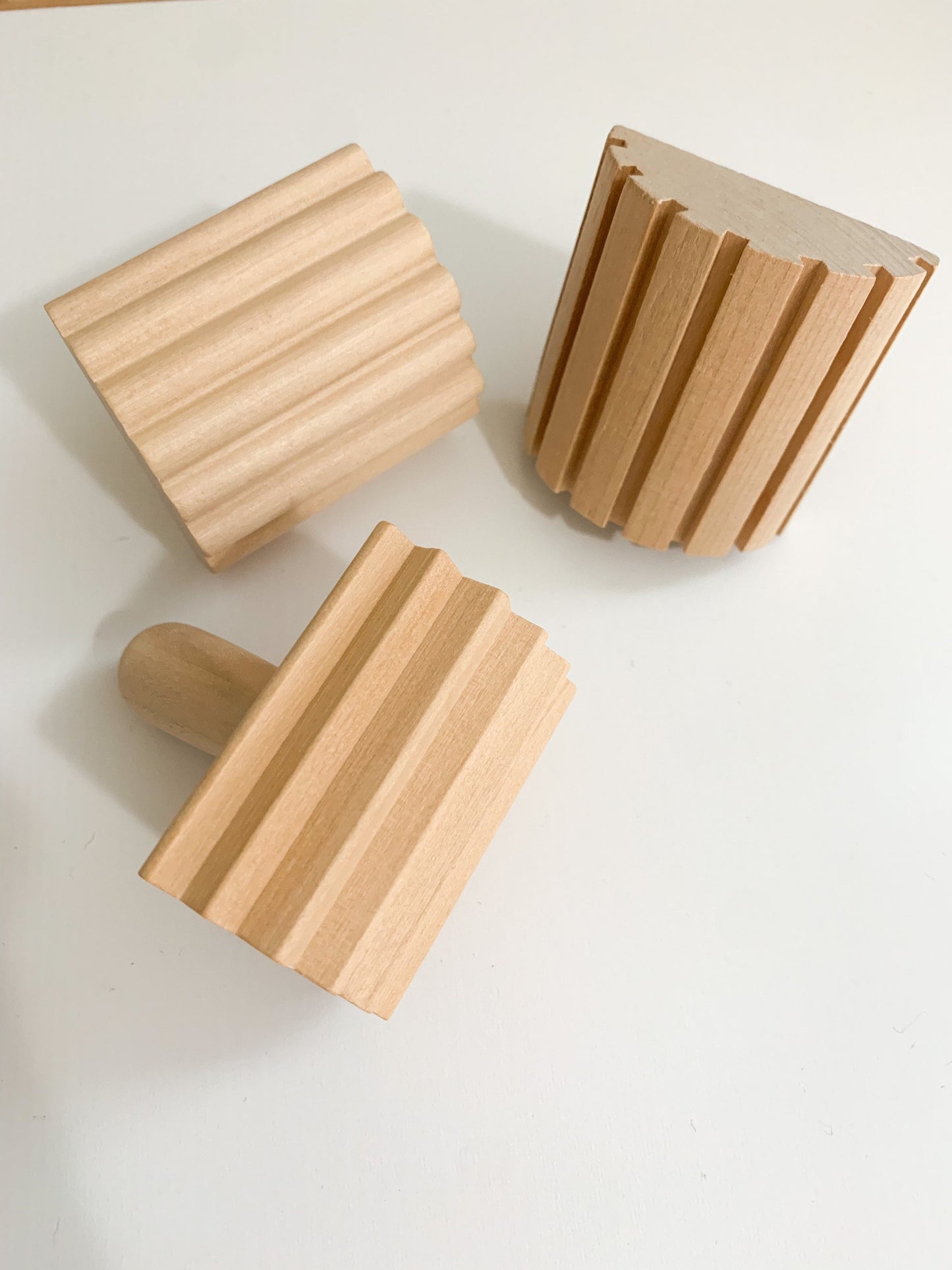 Wooden Playdough Tools - Playdough and Sand Roller - Wooden Rolling Pin - Wooden Stamps