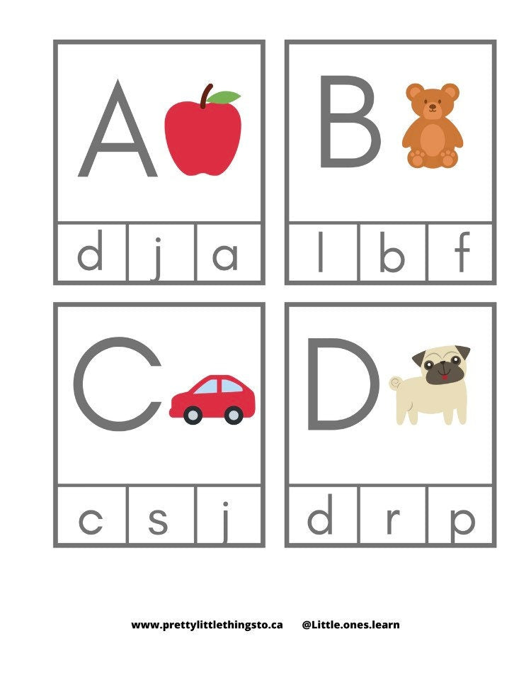 Printable Alphabet Match and Clip Cards - Uppercase & Lowercase *Digital Resource