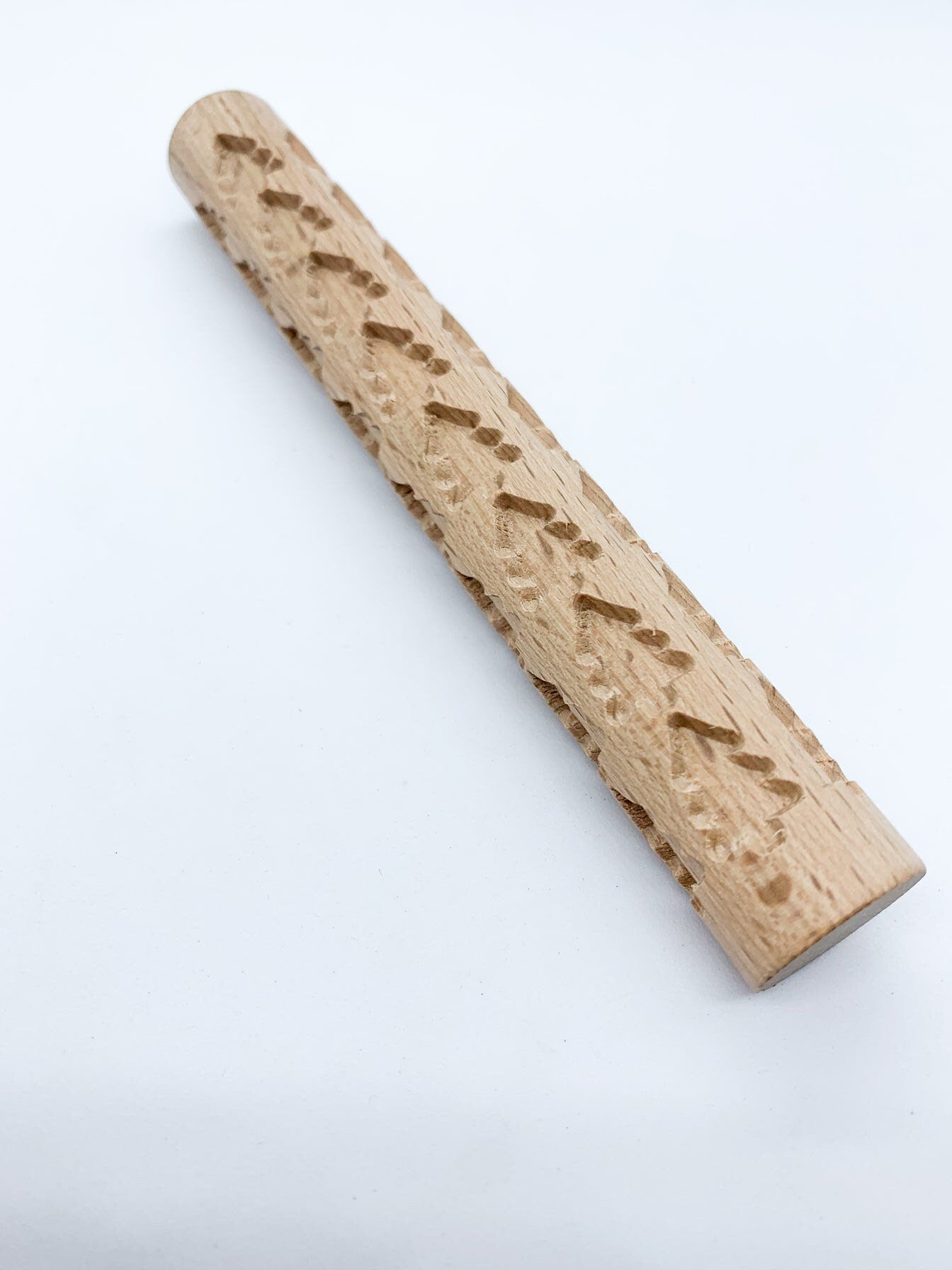 Patterned Wooden Rollers - Wooden Playdough Tools - Playdough and Sand Roller - Wooden Rolling Pin