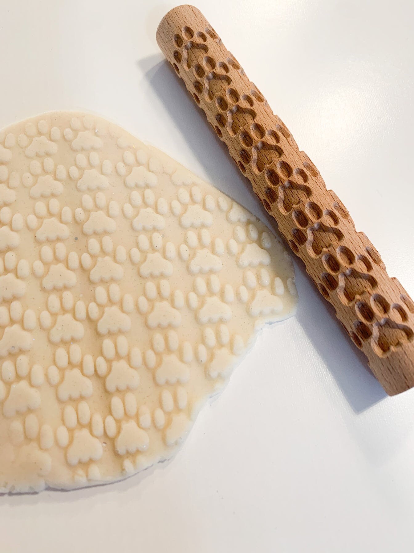 Patterned Wooden Rollers - Wooden Playdough Tools - Playdough and Sand Roller - Wooden Rolling Pin