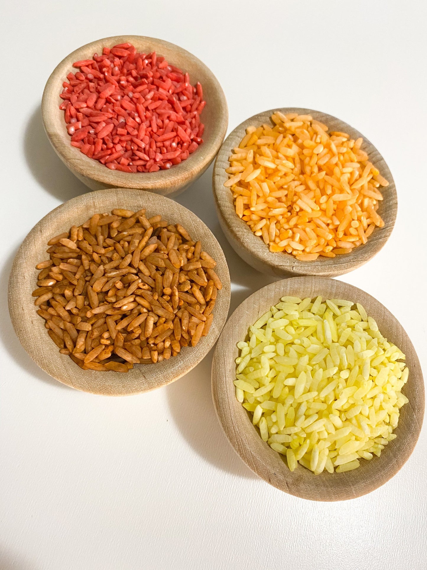 Fall Coloured Sensory Rice - Sensory Bin Filler