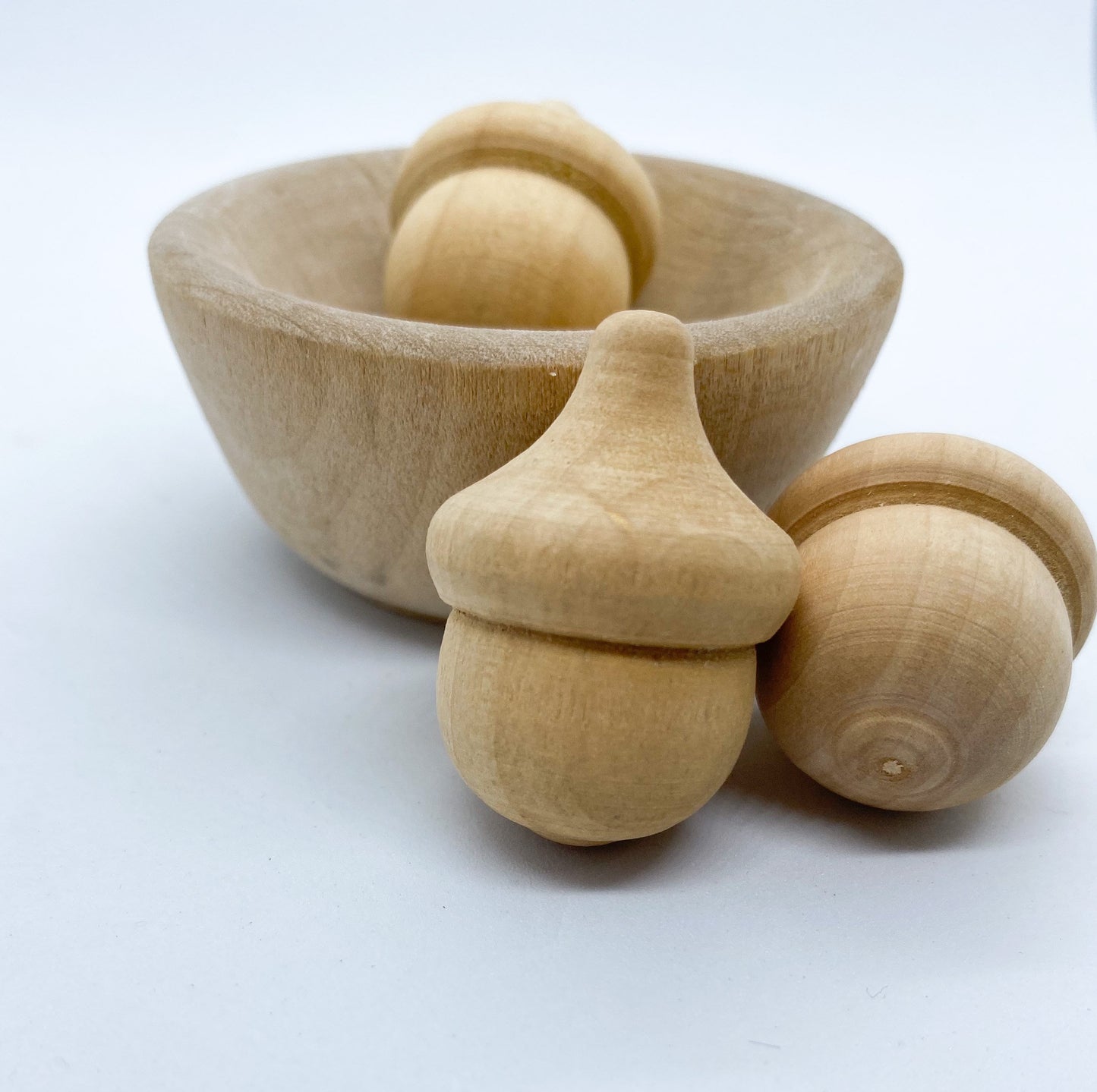 Acorn Sorting Set - Wood Bowl & Acorns