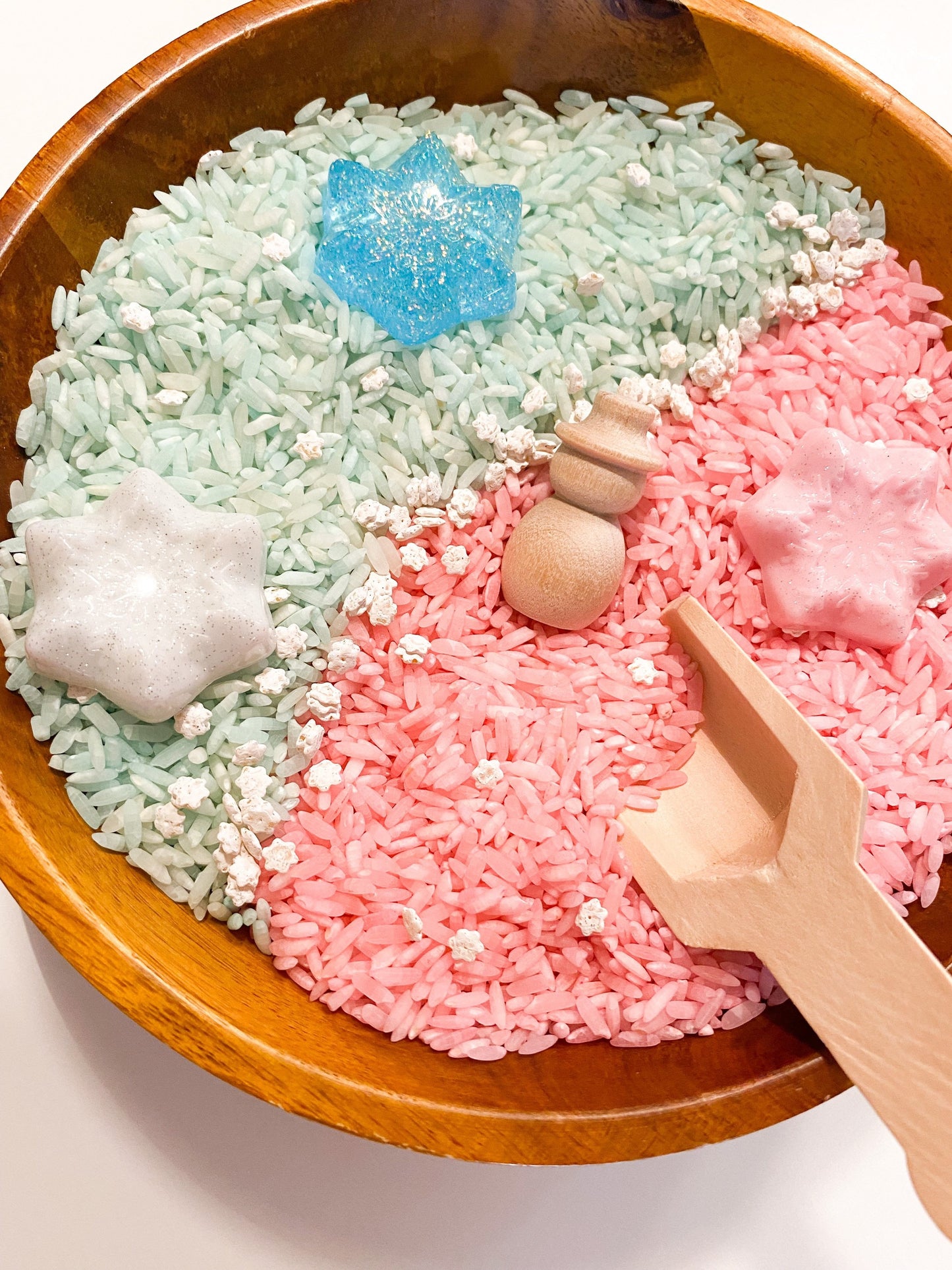 Winter Dreams Sensory Rice Kit - Sensory Base Filler - Snowflake Sensory Play