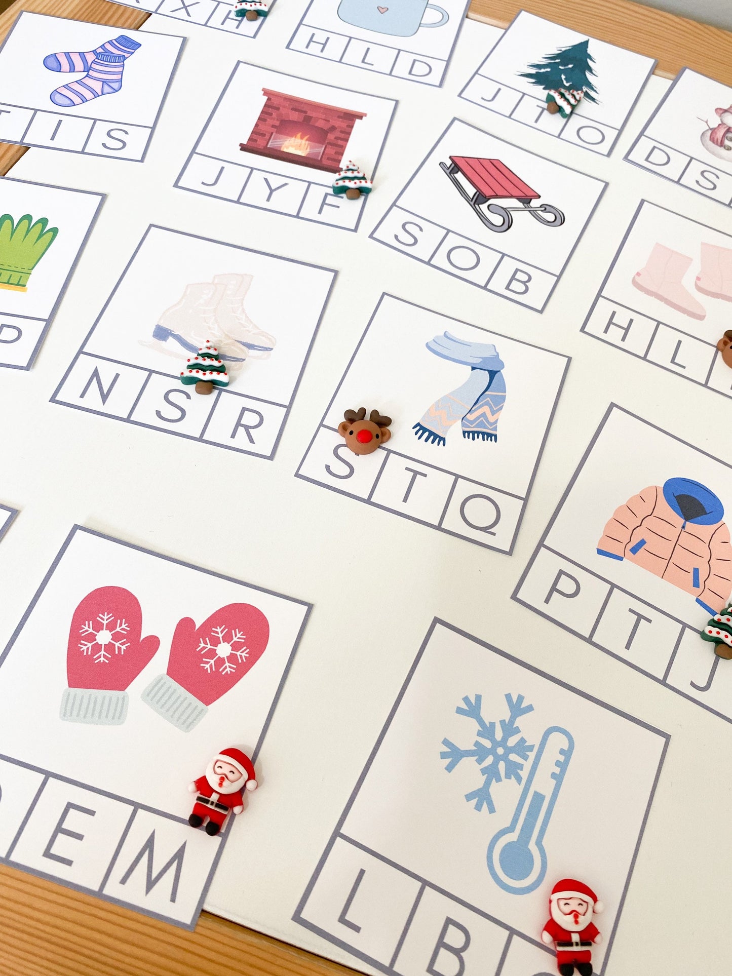 Printable Winter Themed Literacy & Math Bundle - Winter Math Activity - Winter ABC Activity