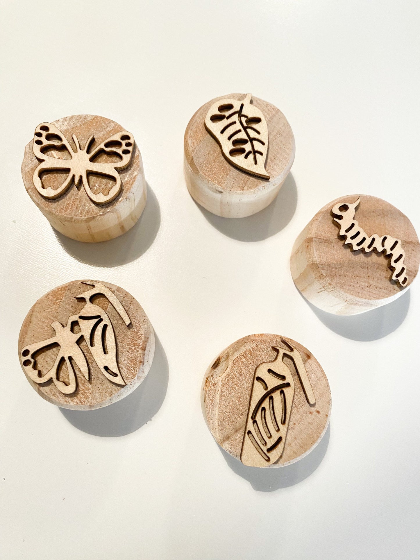 Themed Wooden Playdough Stamps