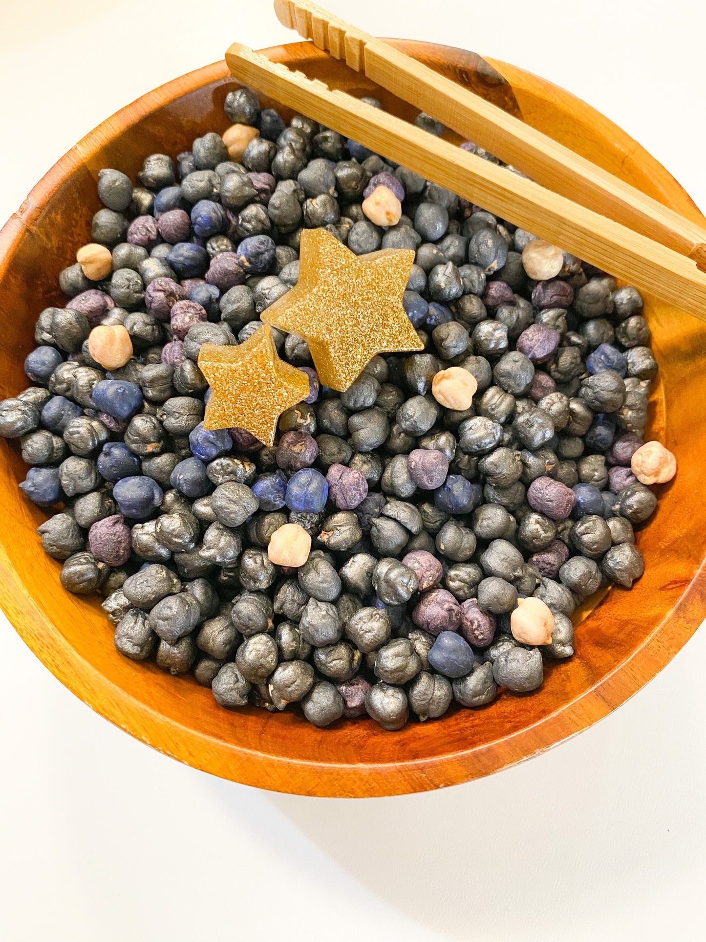 Space Sensory Kit - Galaxy Sensory Bin - Coloured Chickpeas or Coloured Rice