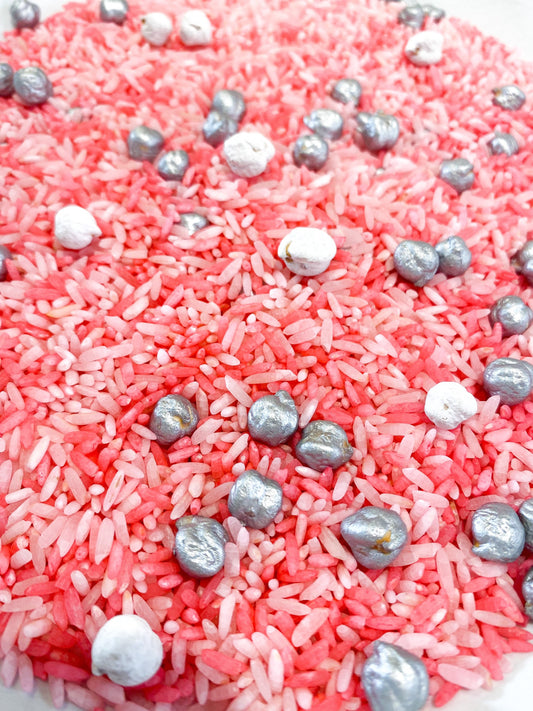 Pink and Pearl Rice Kit - Sensory Base Filler - Rice Sensory Play