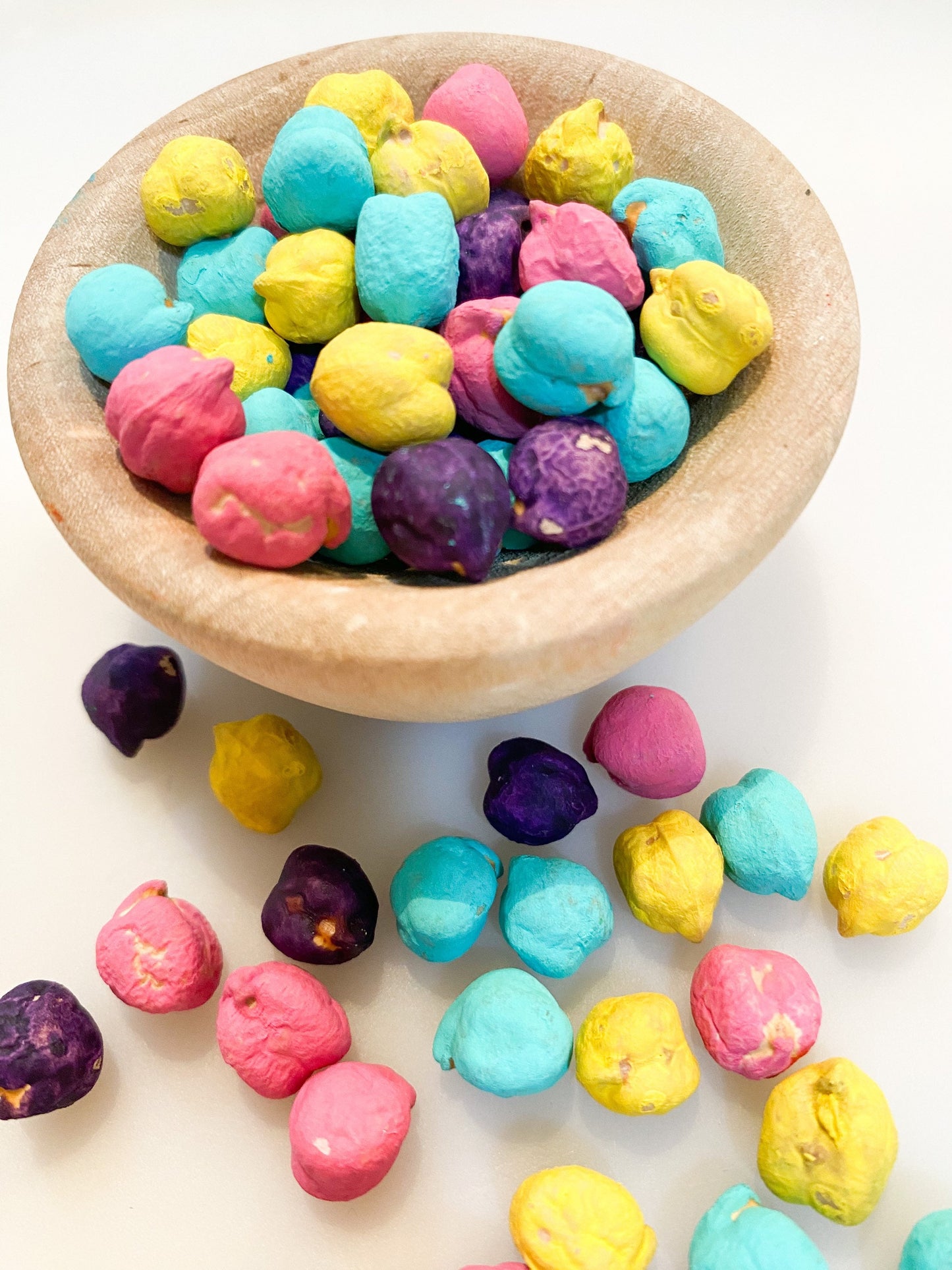 Rainbow Sensory Kit - Spring Sensory Bin - Coloured Chickpeas