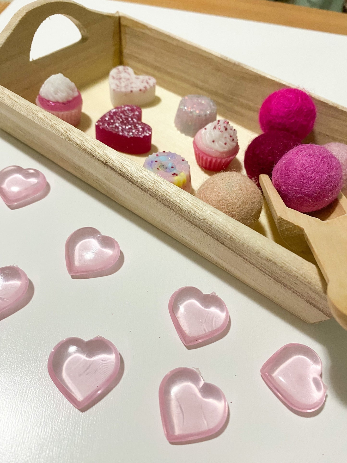 Wooden Sensory Tray - Wooden Tray for Play Kitchen - Wood Tray for Sensory and Fine Motor Practice