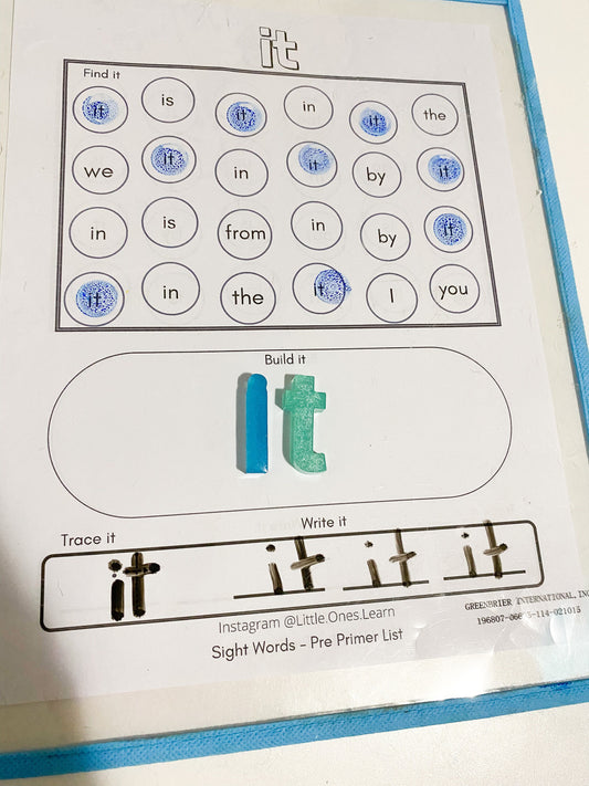 Sight Word Practice Bundle - Sight Word Worksheets - Kindergarten Printable Activity