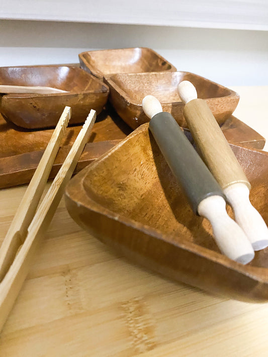 Wooden Rolling Pin - Playdough and Sand Roller - Wooden Rolling Pin - Play Kitchen Rolling Pin