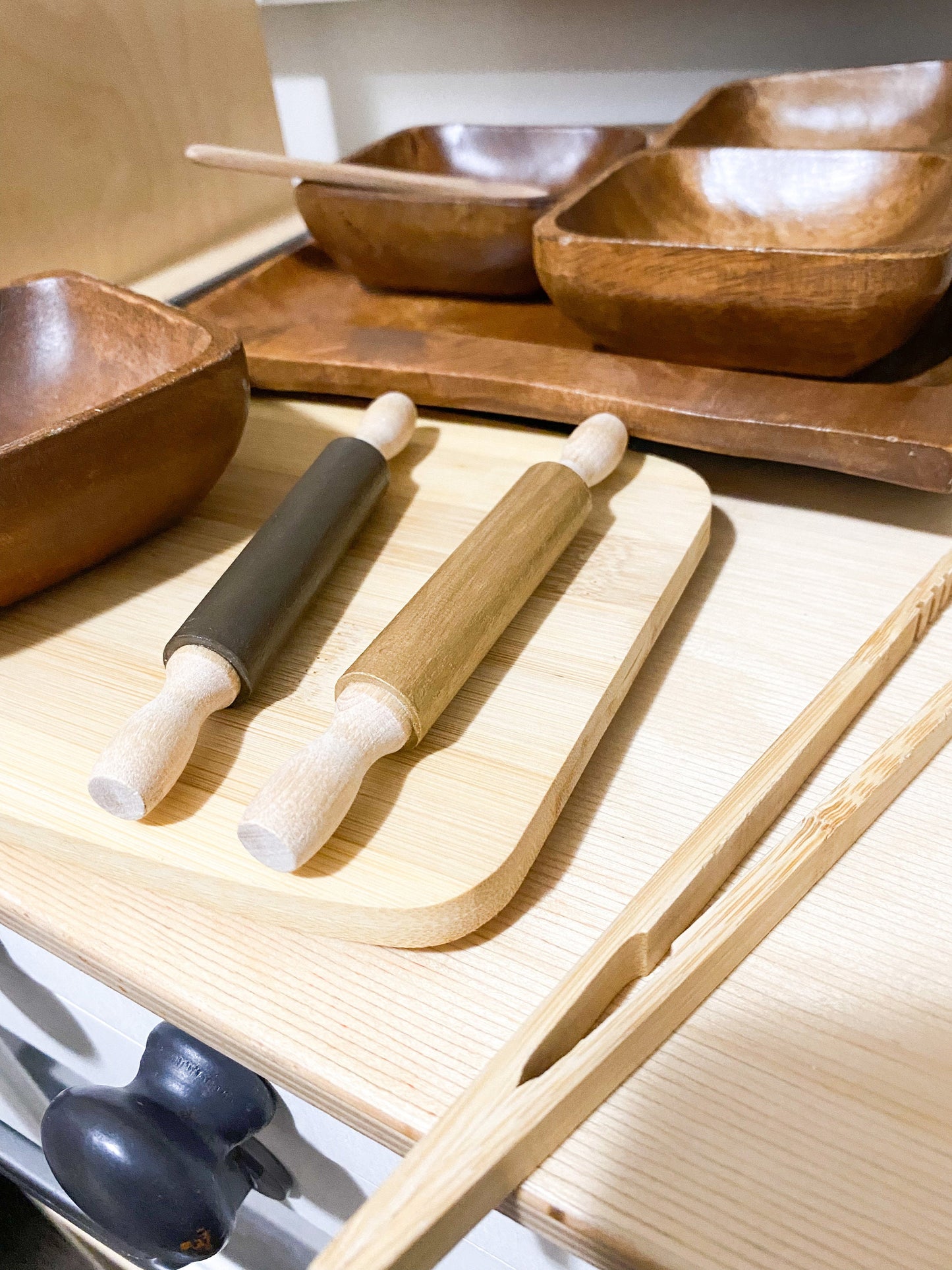 Wooden Rolling Pin - Playdough and Sand Roller - Wooden Rolling Pin - Play Kitchen Rolling Pin