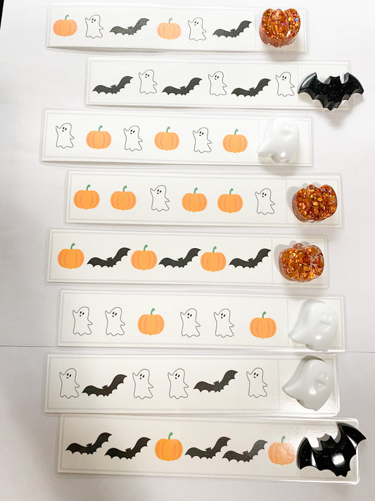 Halloween Resin Pattern Set- Resin Ghosts, Pumpkins and Bats- Halloween Patterns