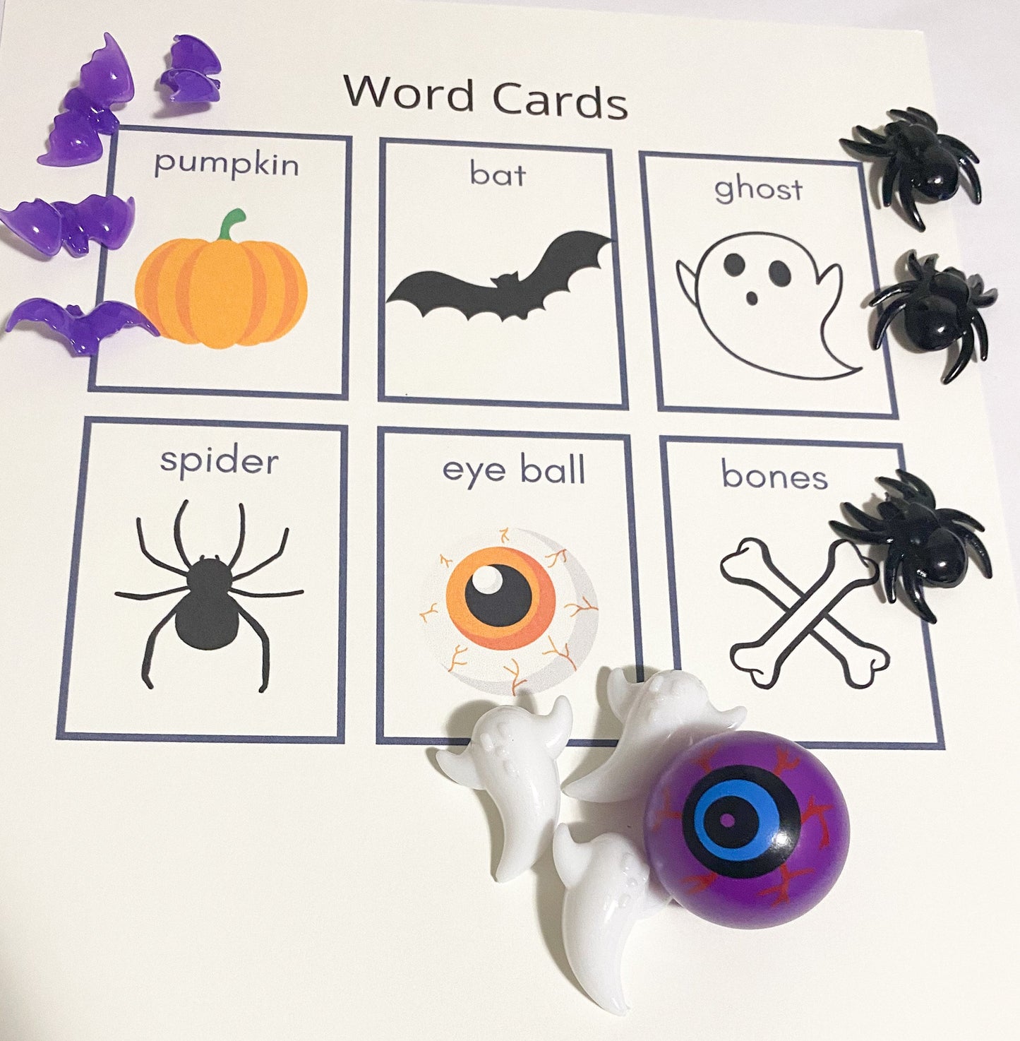 Halloween Math and Literacy Bundle - Witches Brew Recipe Cards, Write the Room Activity and Beginning Sounds