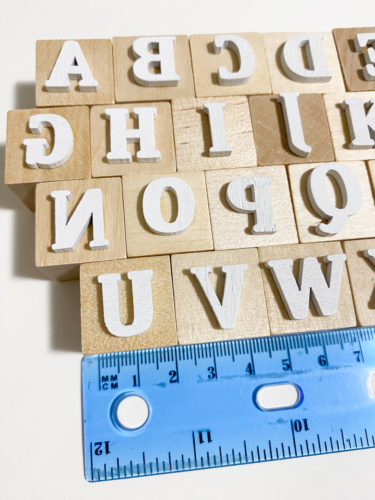 Alphabet Set Wooden Playdough Stamps - ABC Stamps