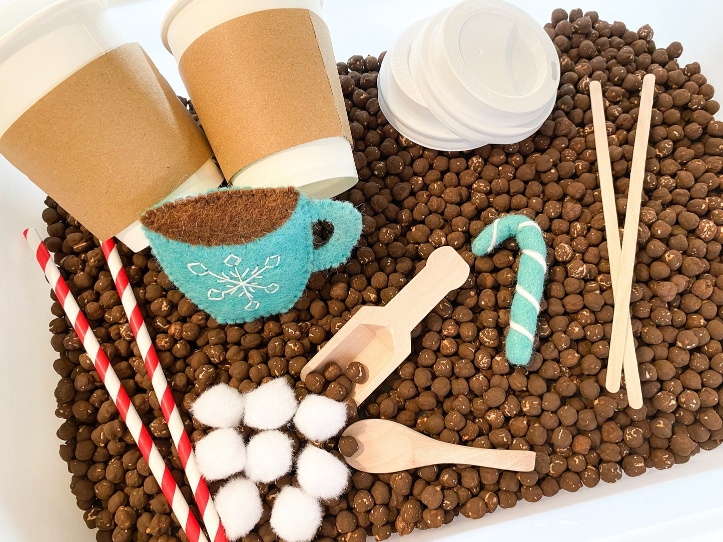 Hot Chocolate Sensory Kit - Dramatic Play Centre  - Hot Cocoa Creative Play