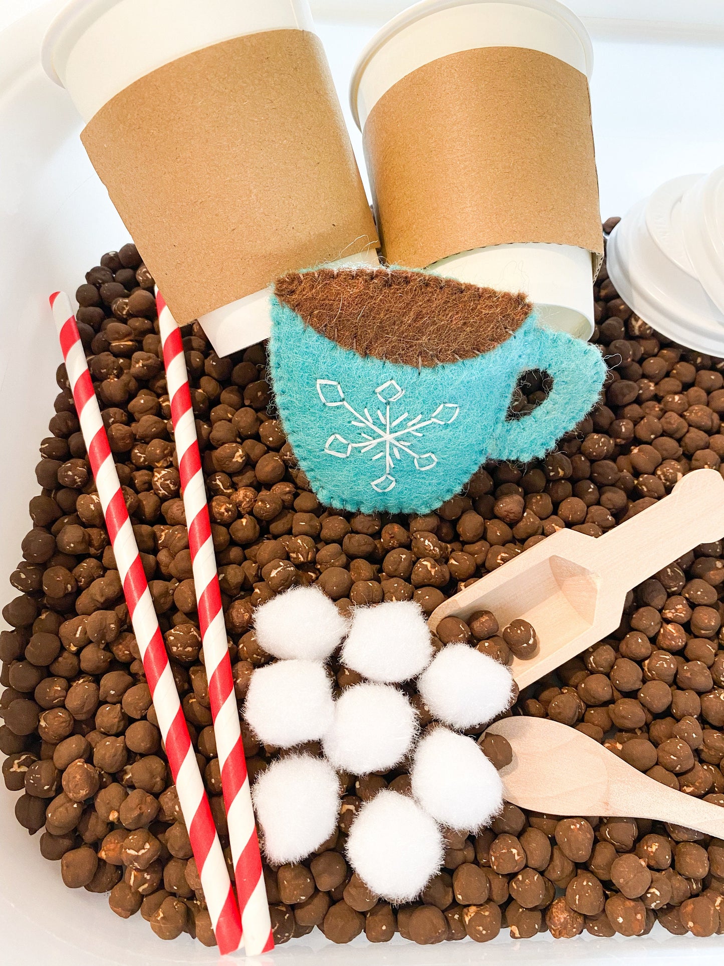 Hot Chocolate Sensory Kit - Dramatic Play Centre  - Hot Cocoa Creative Play