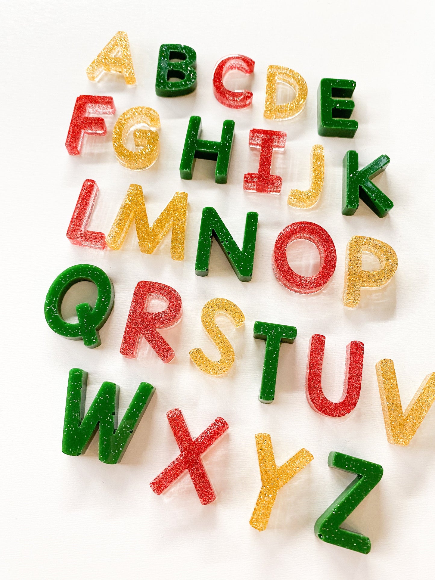 Christmas ABC Sensory Kit - Sensory Base Filler - ABC Resin Loose Parts - Resin Alphabet