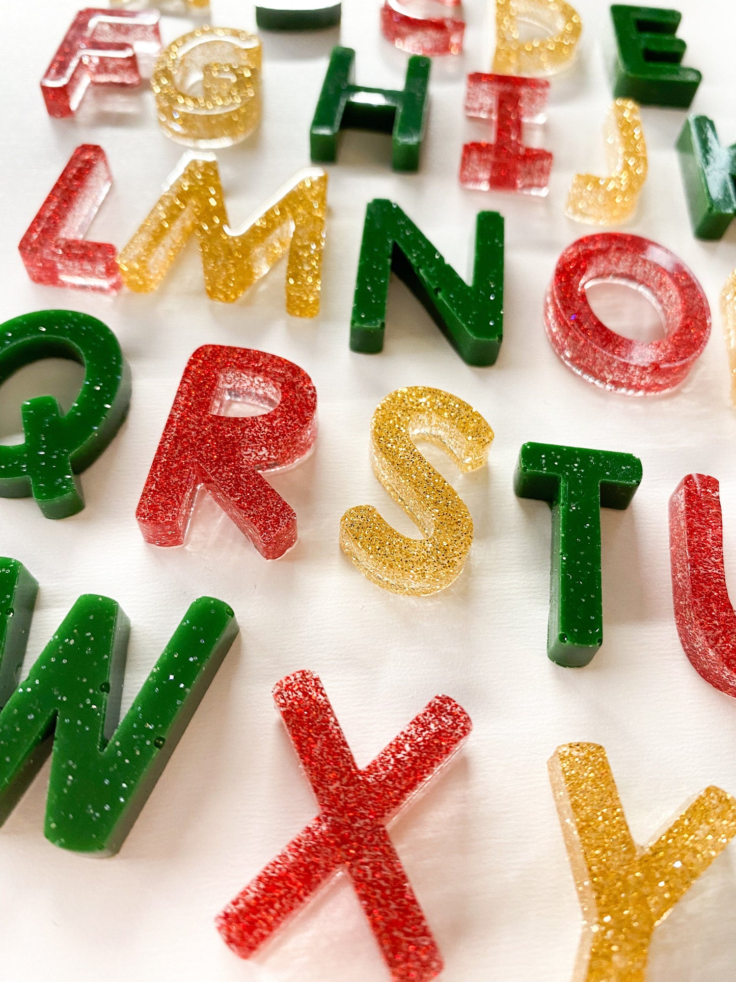 Christmas ABC Sensory Kit - Sensory Base Filler - ABC Resin Loose Parts - Resin Alphabet