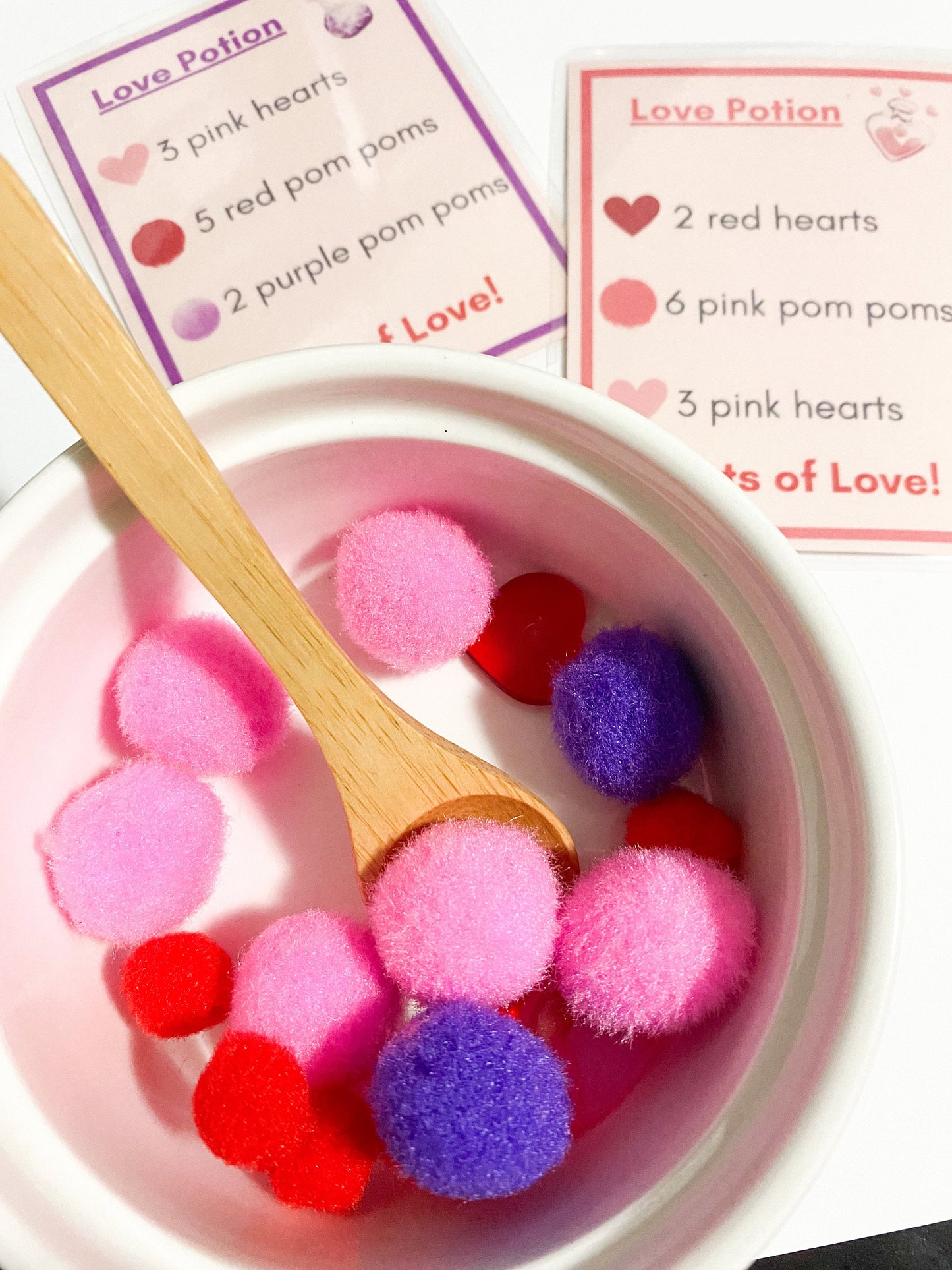 Love Potion Recipe Cards Set - Loose Parts - Flashcards - Valentine’s Recipe Set