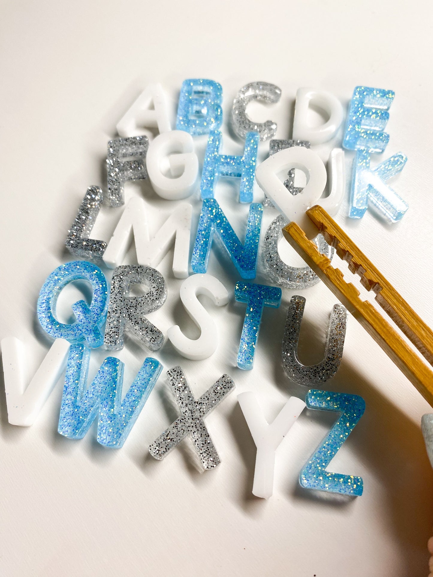 Winter ABC Sensory Kit - Sensory Base Filler - ABC Resin Loose Parts - Resin Alphabet